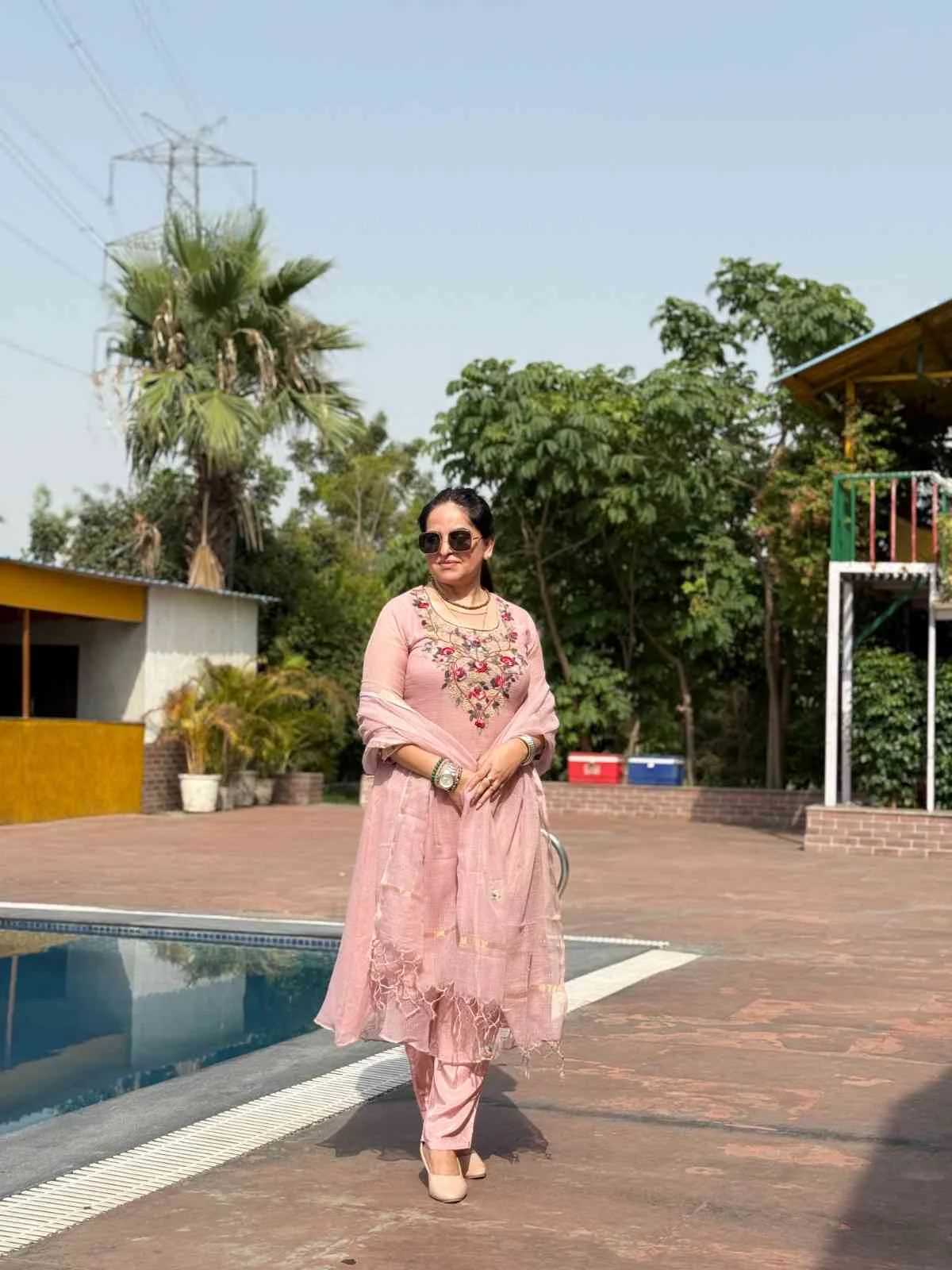 Blush Grace Kota Doria & Mul Cotton Unstitched Suit — Blush Grace Kota Doria & Mul Cotton Suit — Nari18 Unstitched Suit