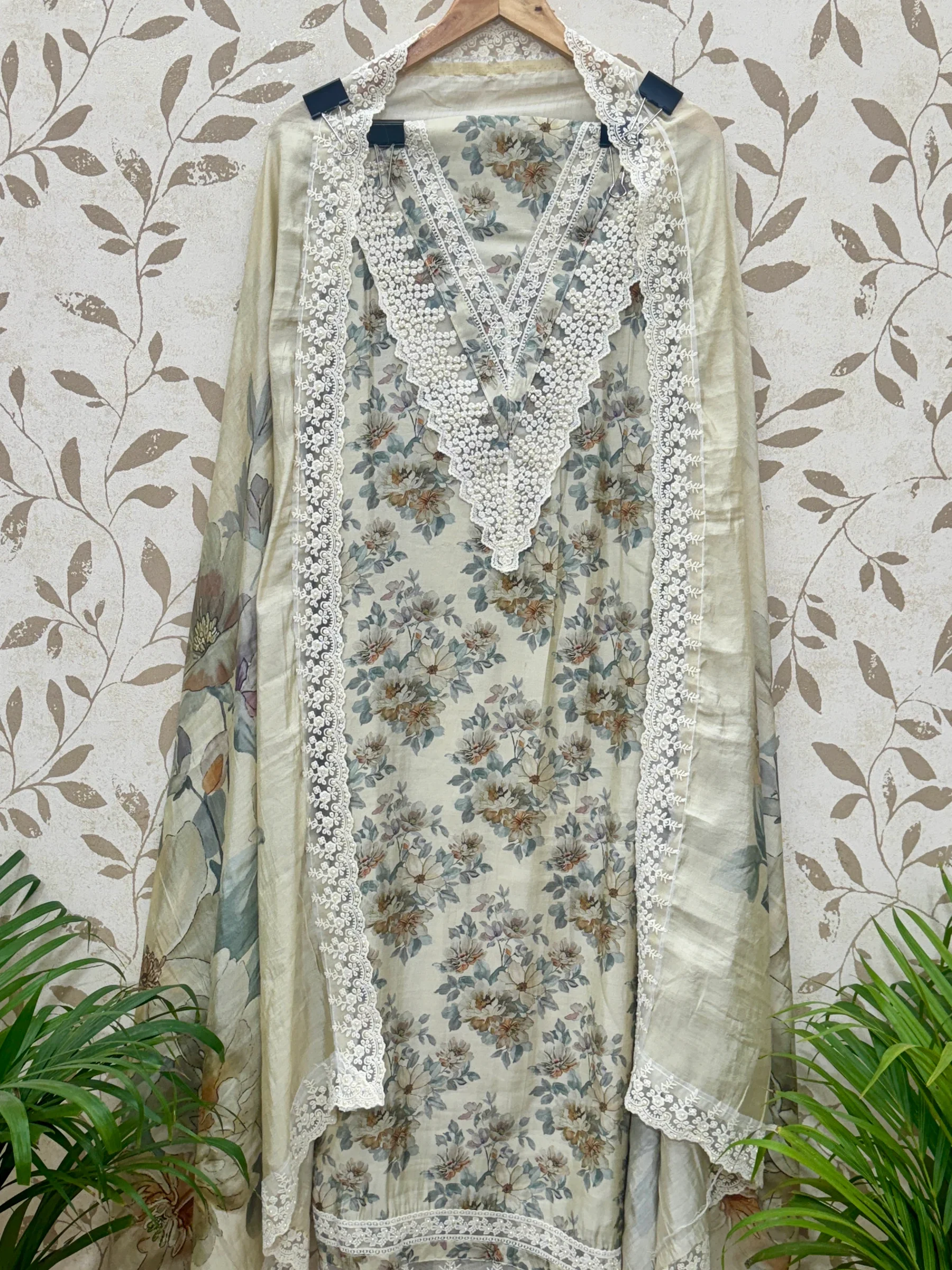 Elegant Cotton Unstitched Suit — Elegant Cotton Suit colour | Nari18