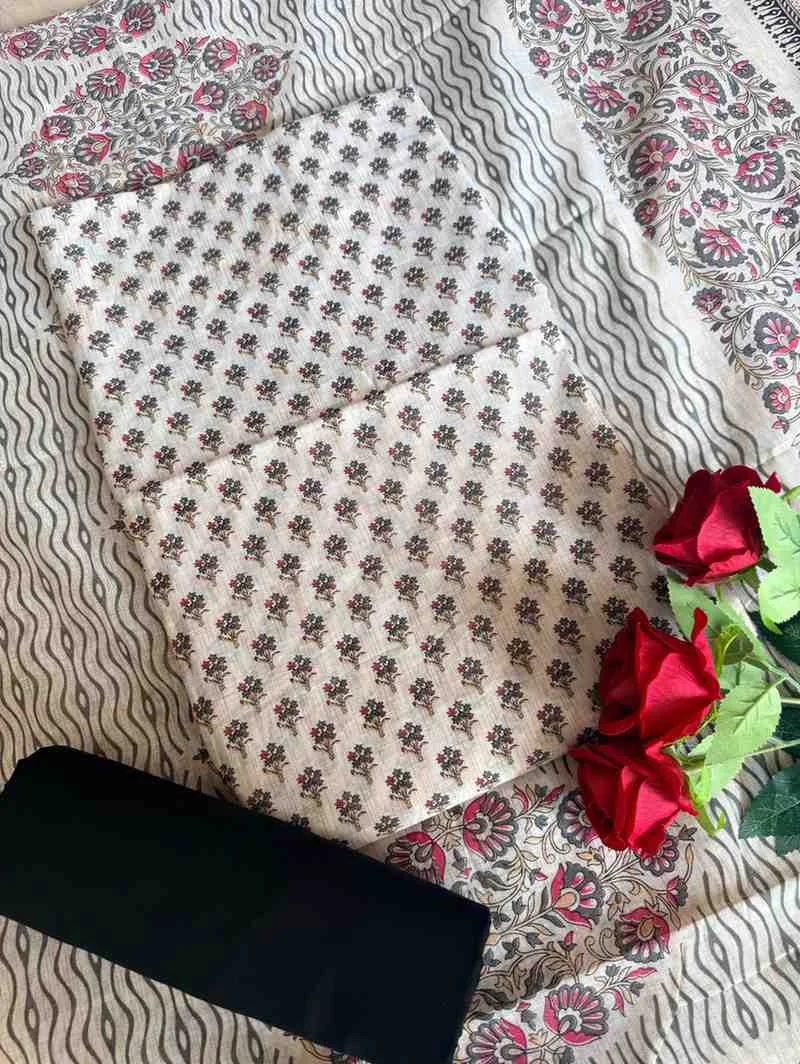 Gulnaar Chanderi Printed Unstitched Suit — Phoolkari Chanderi Unstitched Suit colour | Nari18