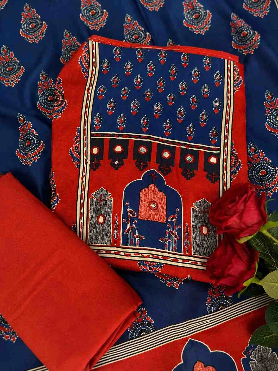Heritage Arch Muslin Unstitched Suit — Heritage Arch Muslin Suit — thumbnail 2 | Nari18 Unstitched Suit