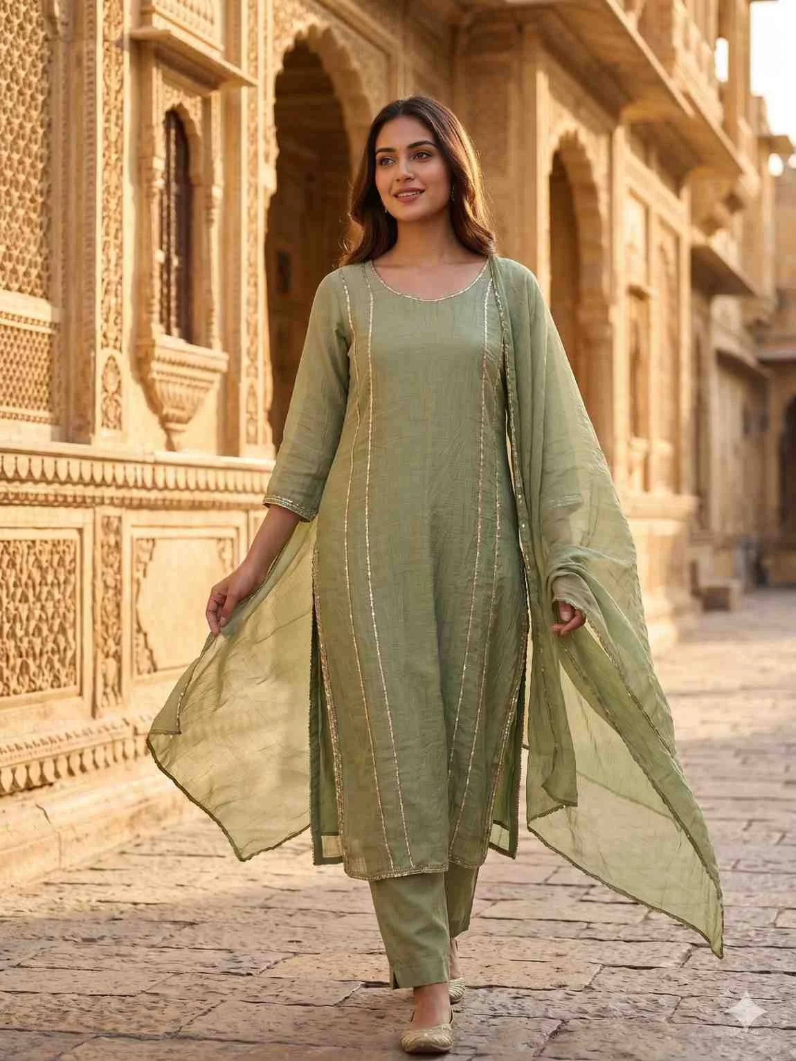Pista Pearl Unstitched Suit — Pista Pearl Suit — Nari18 Unstitched Suit