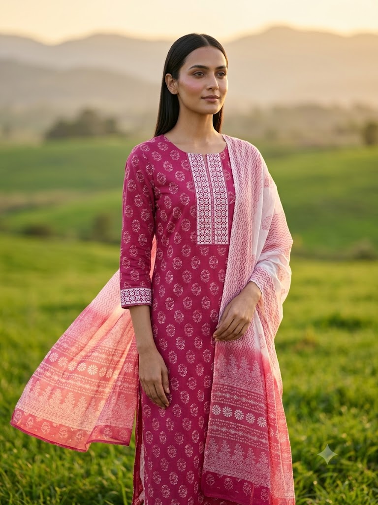 Cotton unstitched suits